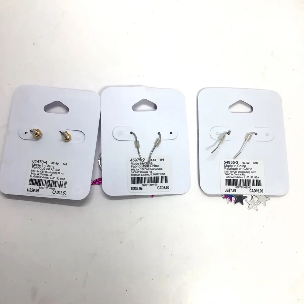 (3) Claire’s Boho Small Dangle Earrings-L20